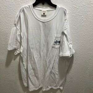 BURLEBO Men's White Short Sleeve Pocket Tee